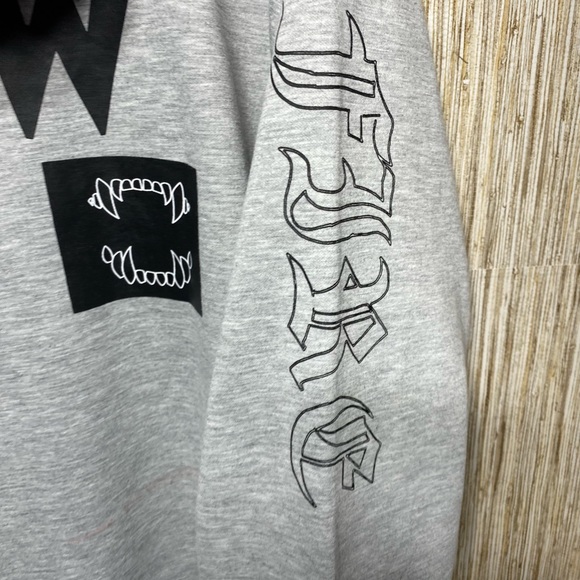 Sixth June CREW LOVE hoodie – Heather Grey XL tote 5 - Picture 13 of 14